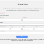 Blank Menards Rebate Form