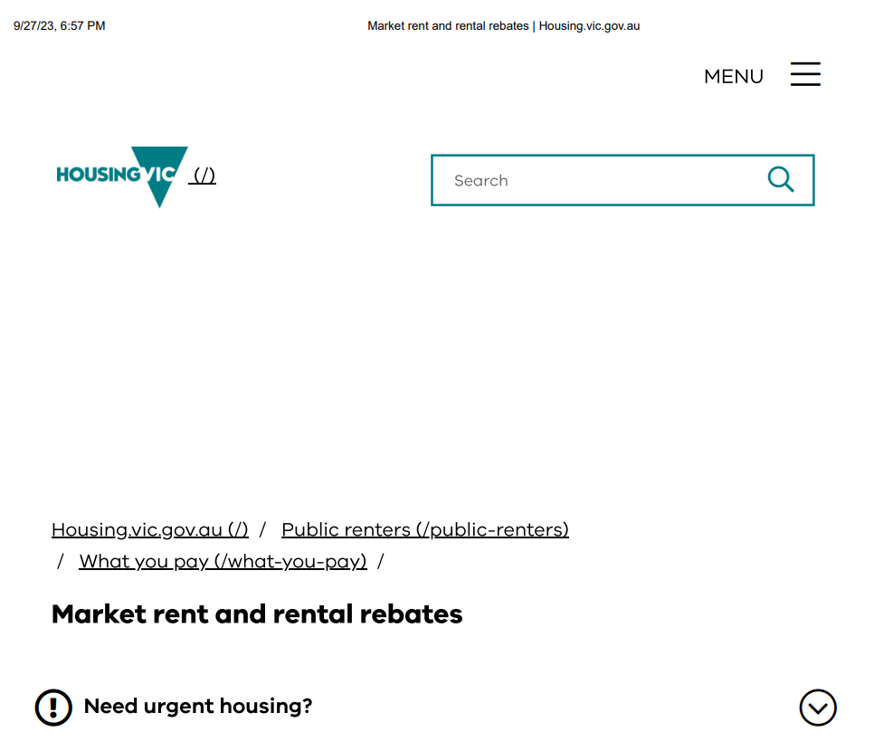 Rental Rebate Form Vic