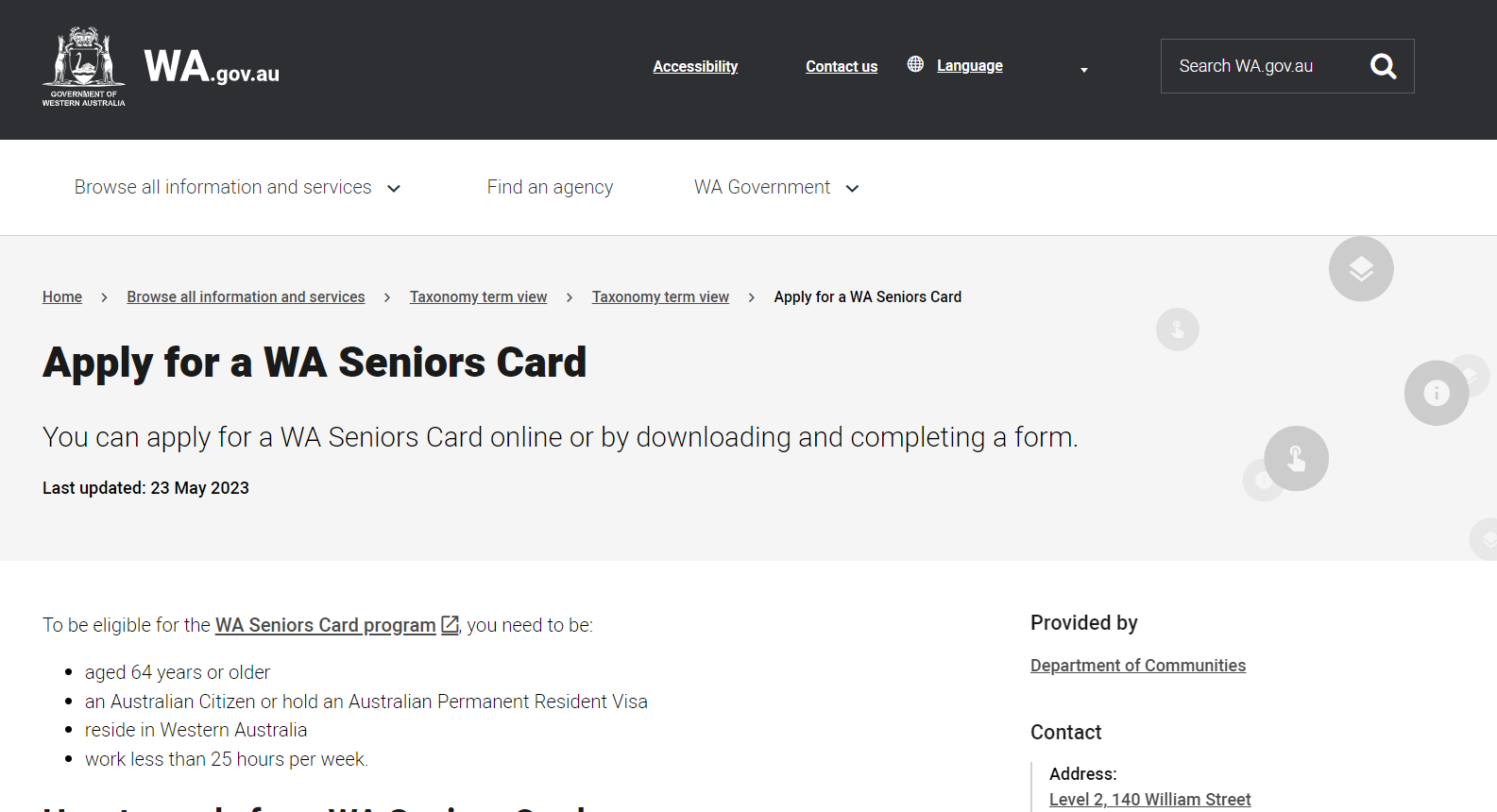 Wa Seniors Card Security Rebate Form