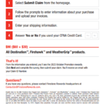 Firestone Tire Rebate Form