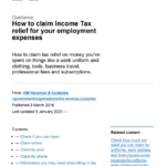 HMRC Tool Tax Rebate Form