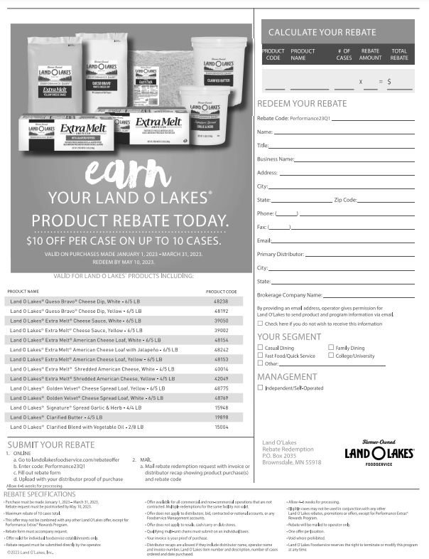 Land O Lakes Rebate Form