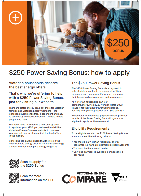 Victorian Energy Rebate Form