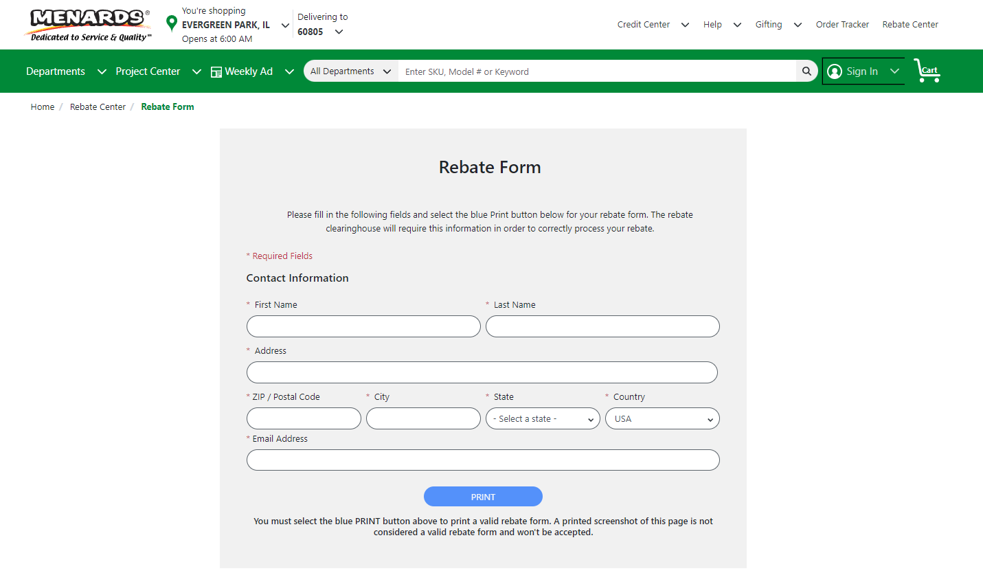 Menards 11 Rebate Form PDF
