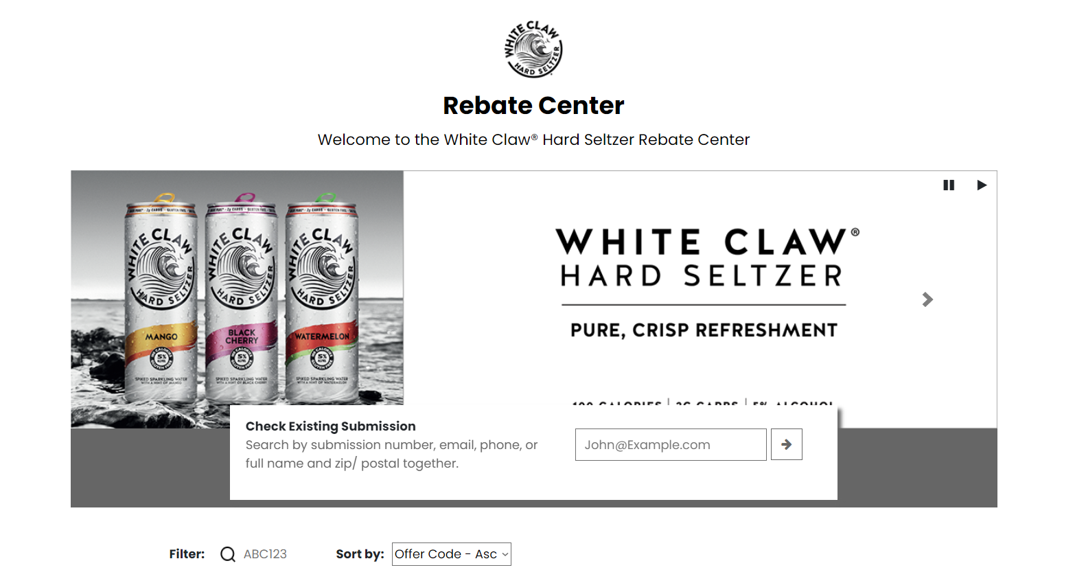 White Claw Rebate Offer Code 2023