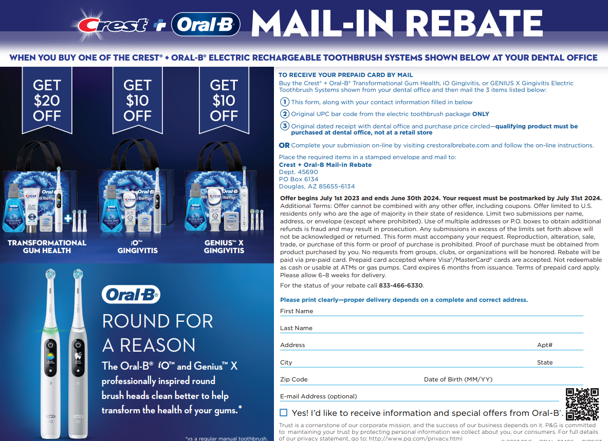 Crest Oral Rebate 22