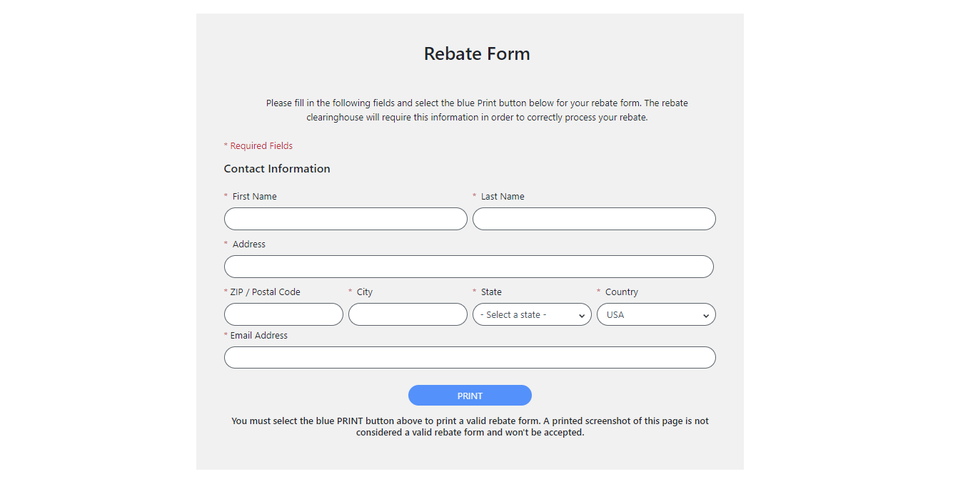 Menards Rebate Printable Form