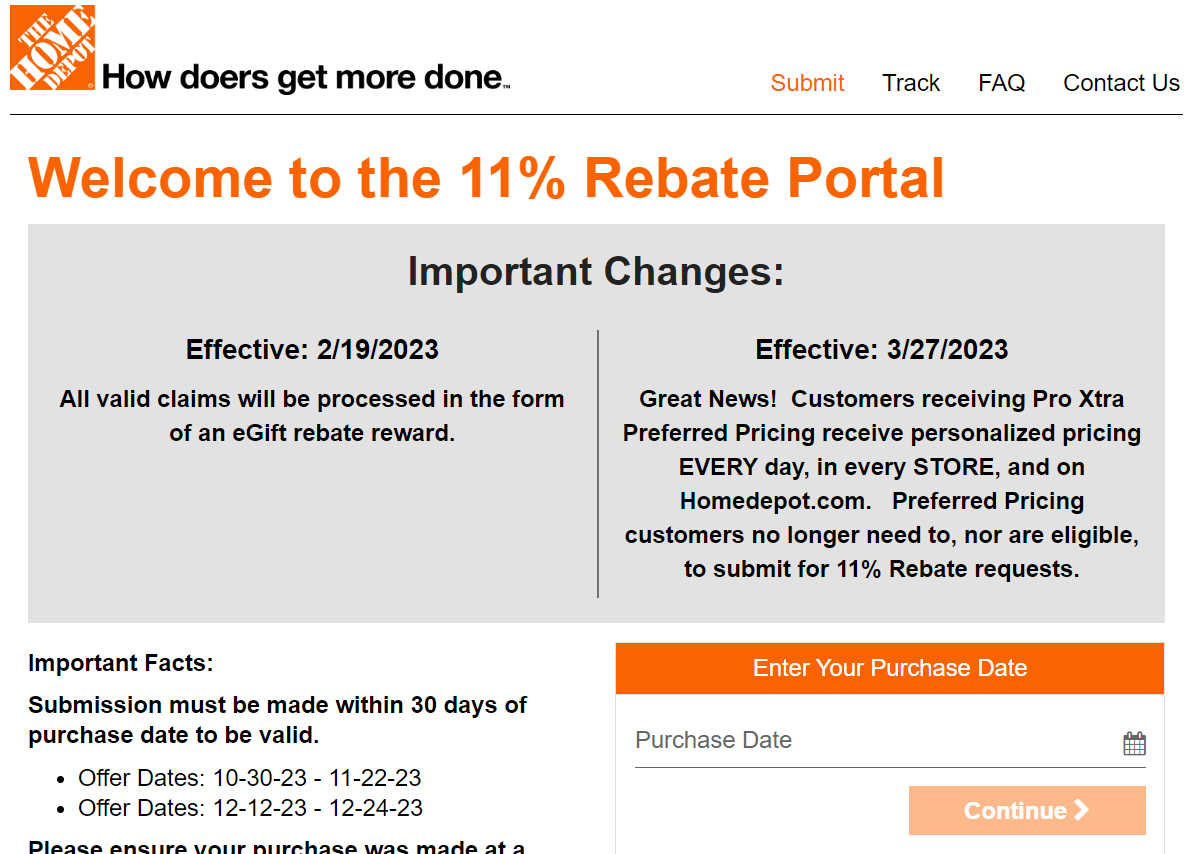 Printable Home Depot Rebate Forms