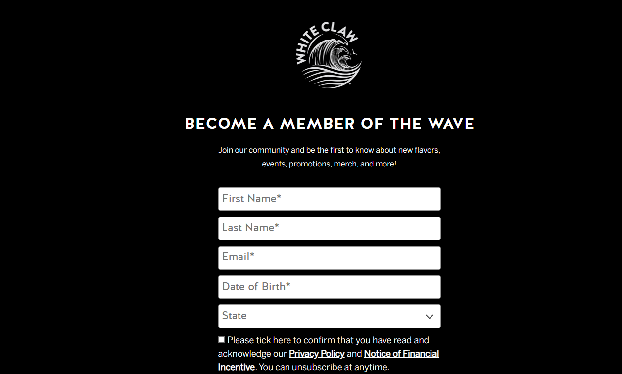White Claw Rebate Form White Claw Rebate Form