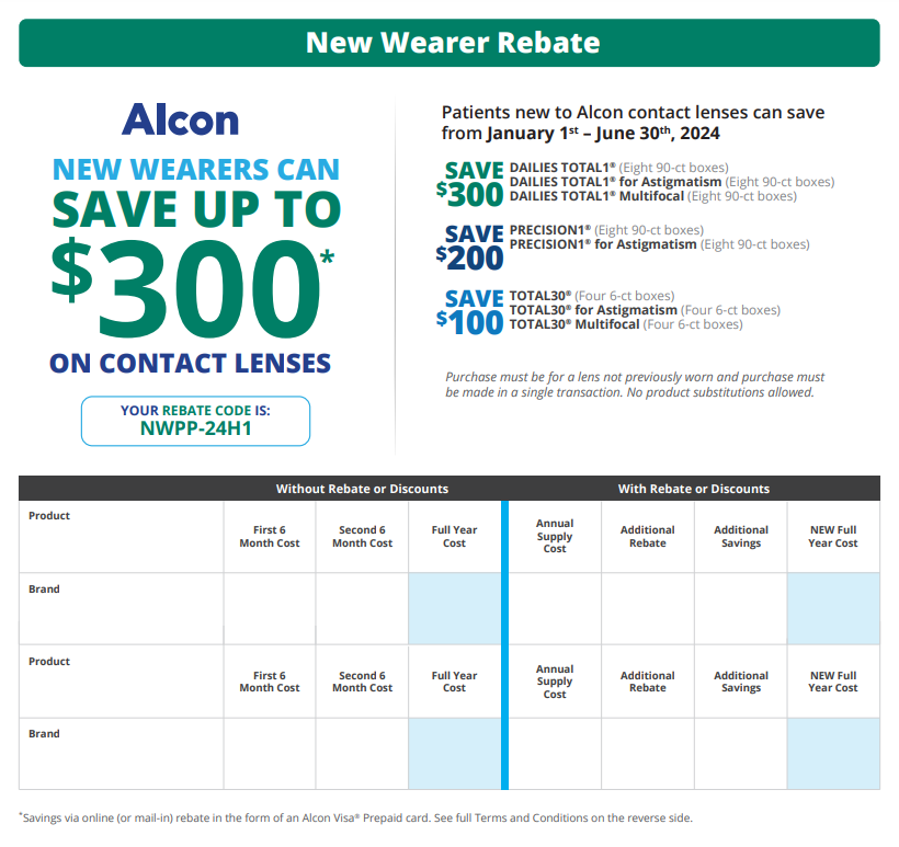 Alcon Choice Rebate Redemption Form 2024 World Wide Rebates