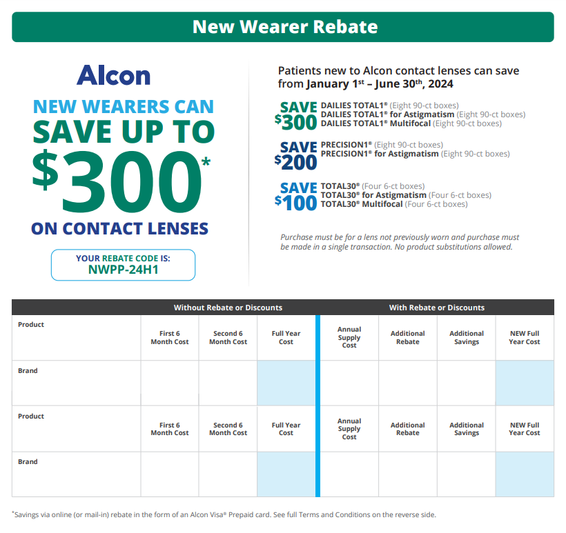 Alcon Choice Rebate Redemption Form