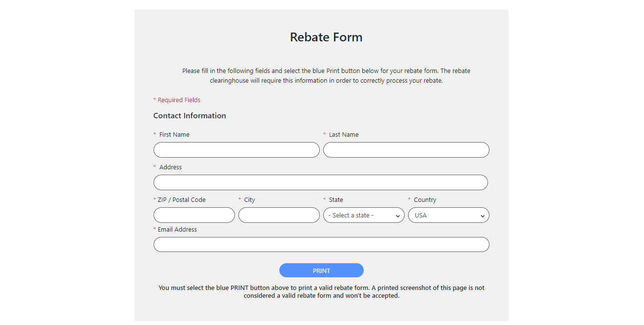 Menards Rebate Form