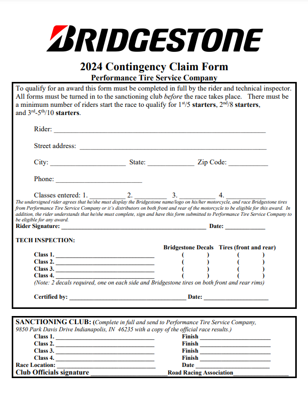 Bridgestone Tire Rebate Form 2024