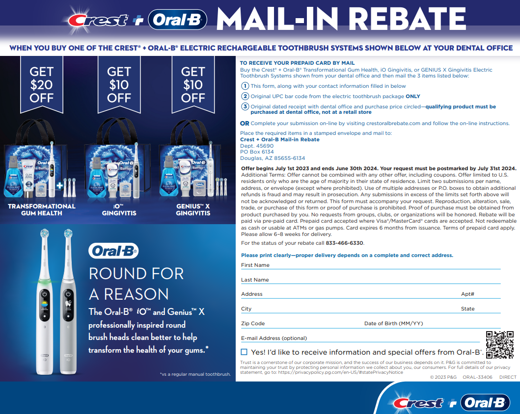 Crest Oral Rebate 22