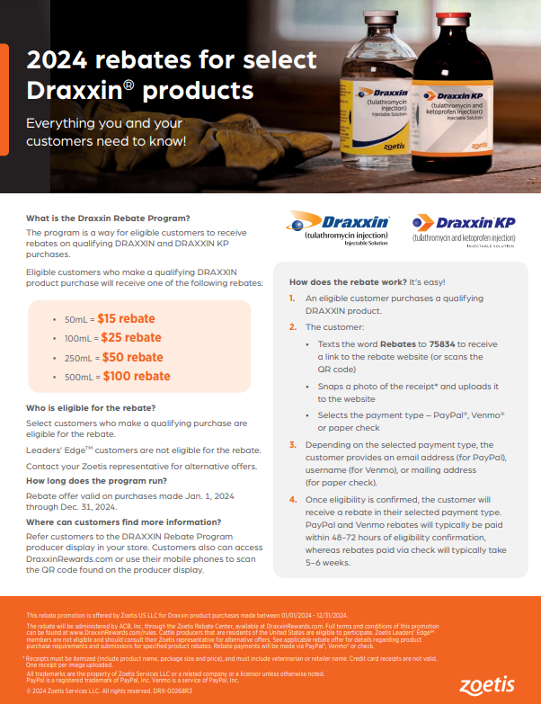 Draxxin Rebate