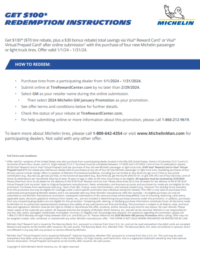 Will Michelin Have A Fall 2024 Rebate