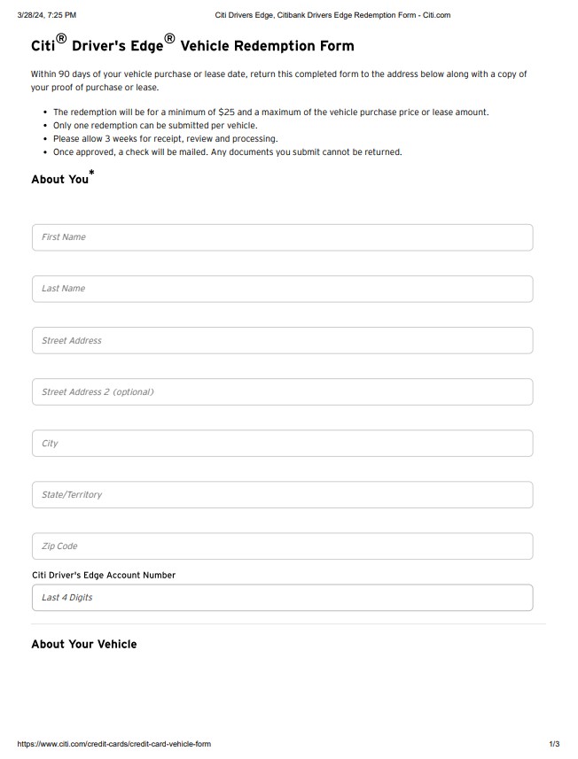 Drivers Edge Rebate Form