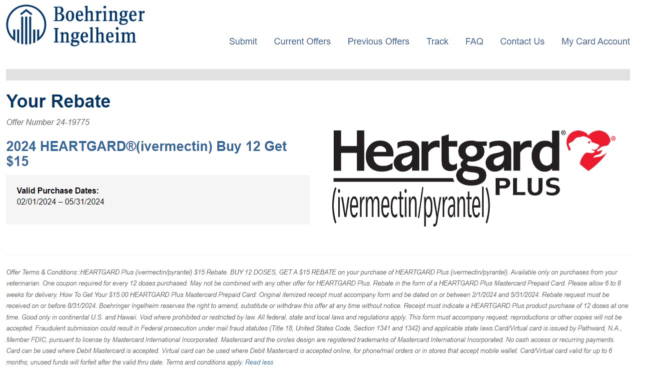 Heartgard Rebate Form 2024