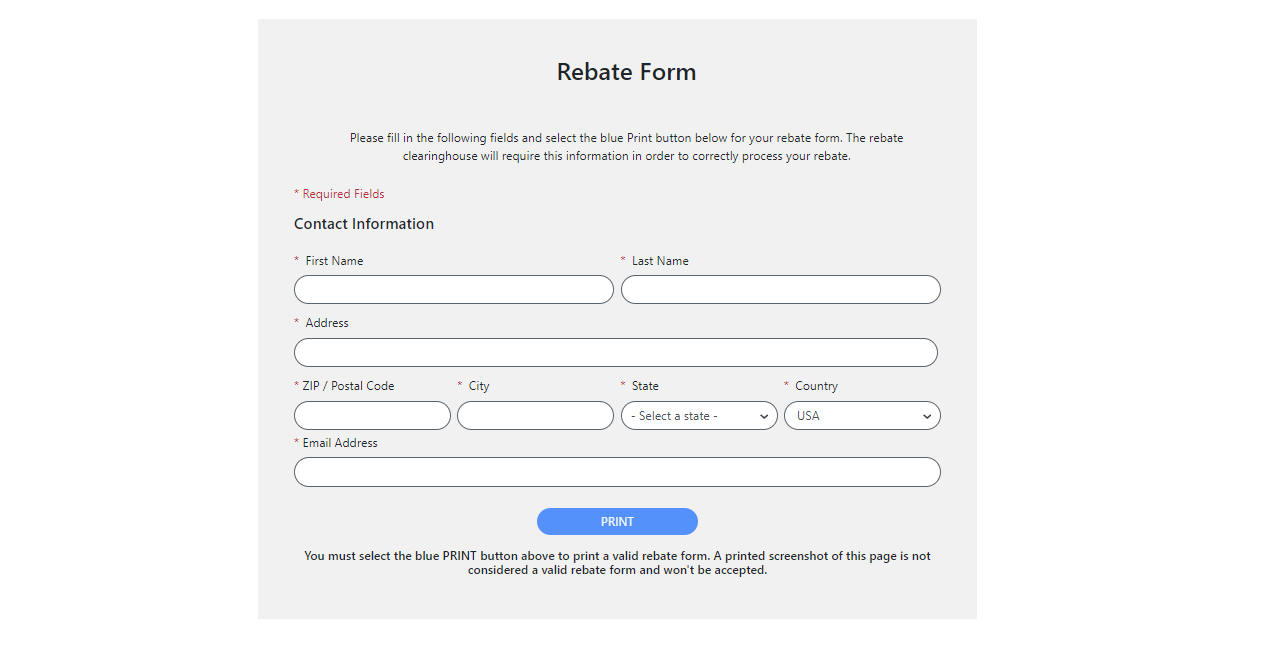 Print Menards Rebate Form