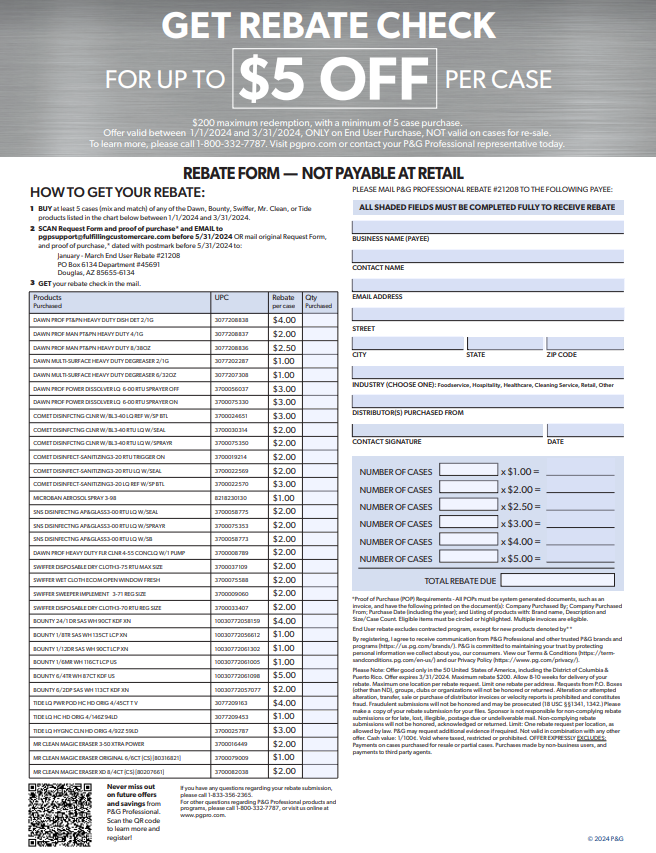 Procter And Gamble Rebate 2024