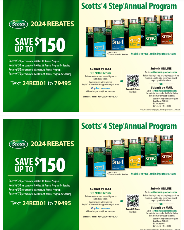 Scotts Lawn Care Rebate Form