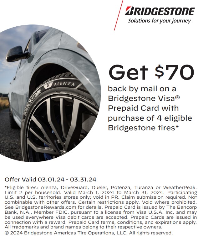 Bridgestone Rebate 2024