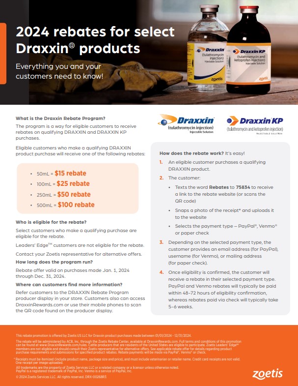 Draxxin Rebate 2024