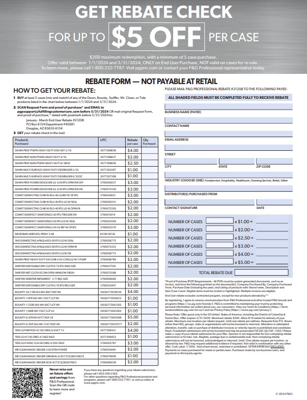 P&G Rebate 2024