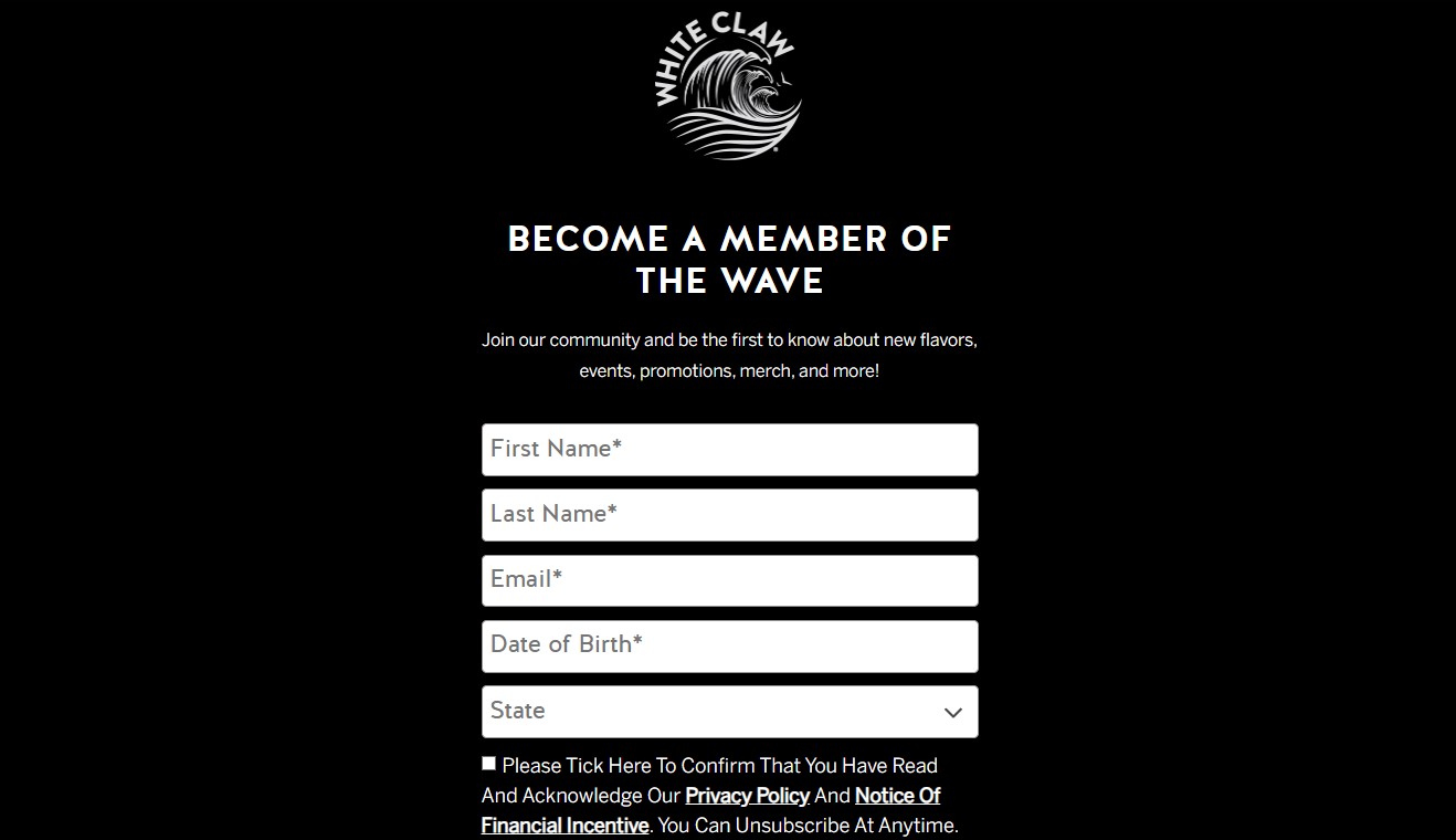 White Claws Rebate Forms Printable