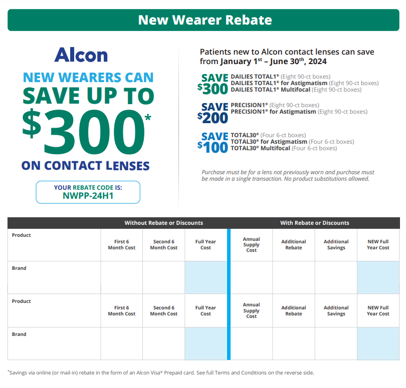 Alcon Contact Lens Rebate 2024 World Wide Rebates
