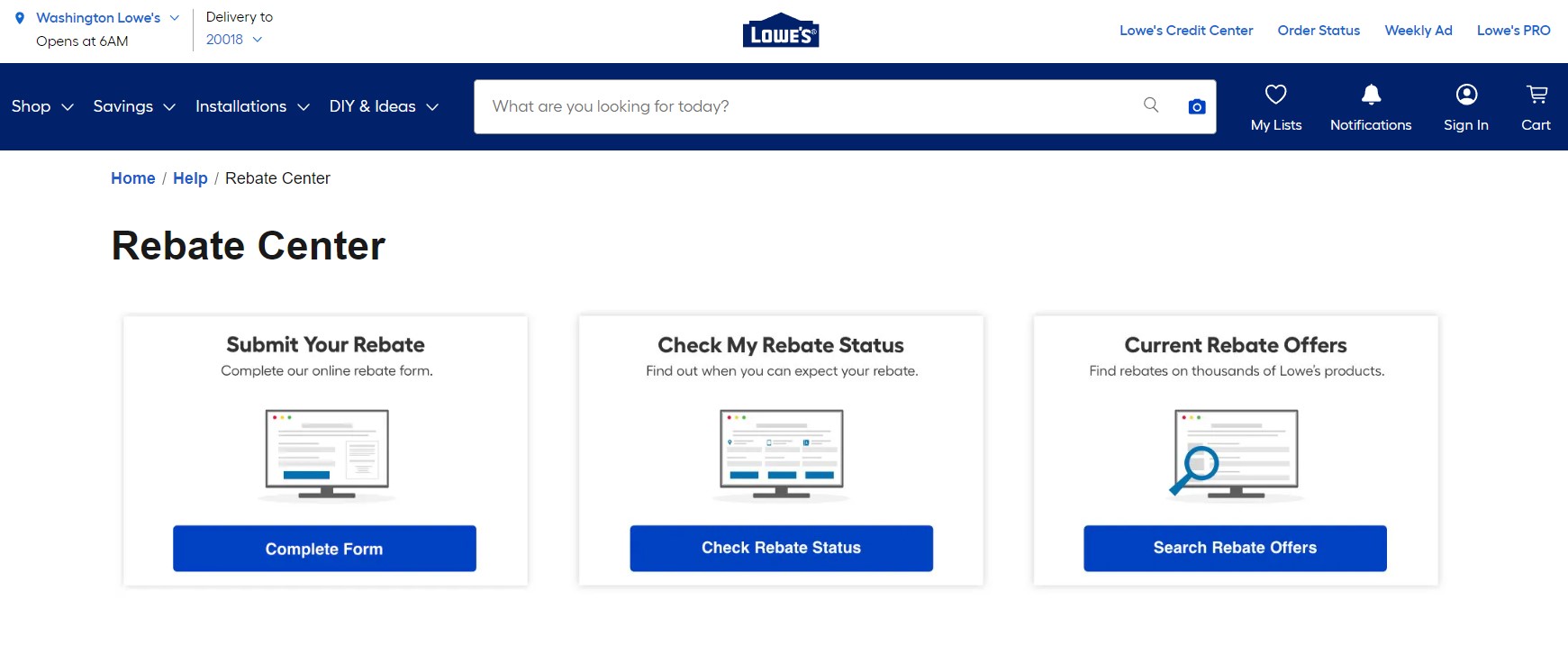 Lowe's 11 % Rebate Form